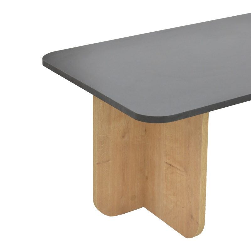Masa Beca, Pako World, Stejar-Negru, 100x60x42 cm - 4 | YEO