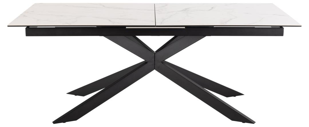 Masa dining Irwine, Alb, 76x240x100 cm - Imagine 7