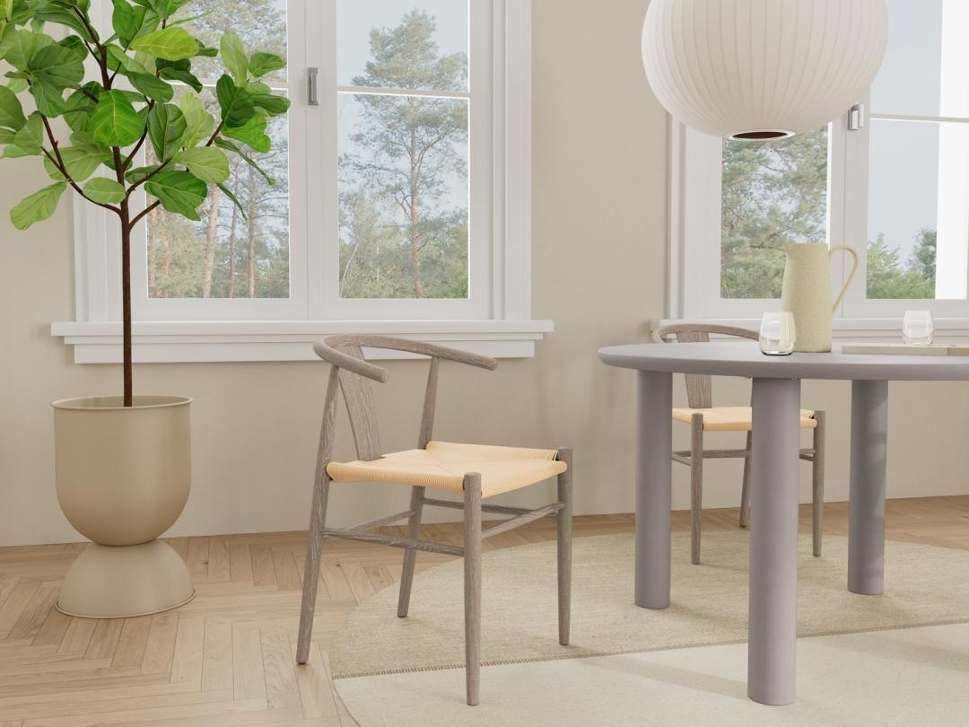 Masa dining Magee, Gri, 75x120x120 cm - Imagine 4