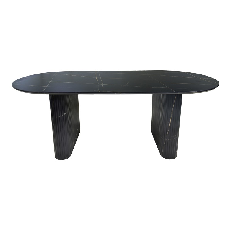 Masa dining Nembou boho Negru 210x100x76 cm - 1 | YEO