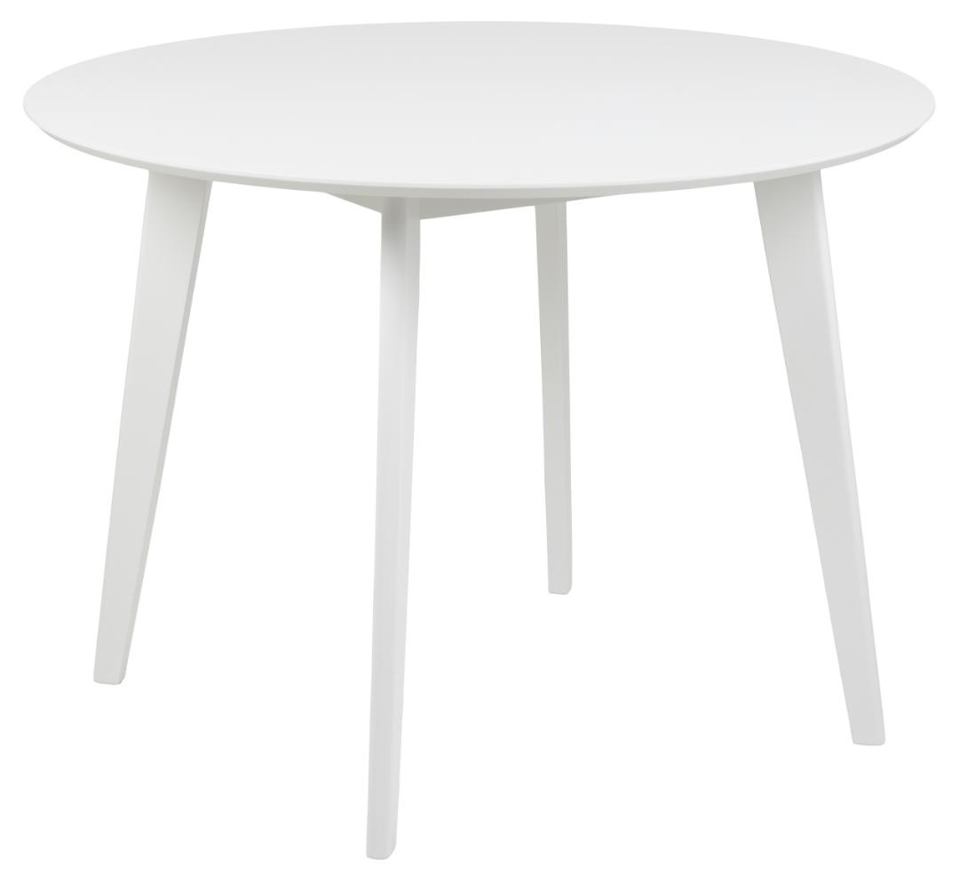 Masa dining Roxby, Alb, 76x105x105 cm - Imagine 3