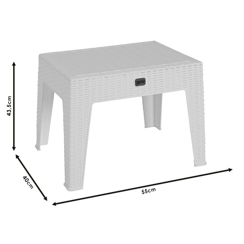 Masa exterior Cosmic plastic culoare cappuccino 55x40x43.5cm - 3 | YEO