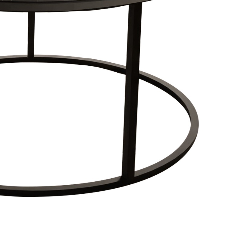 Masuta de cafea Drion marmura neagra melamina metal negru 60x60x40 cm - 3 | YEO