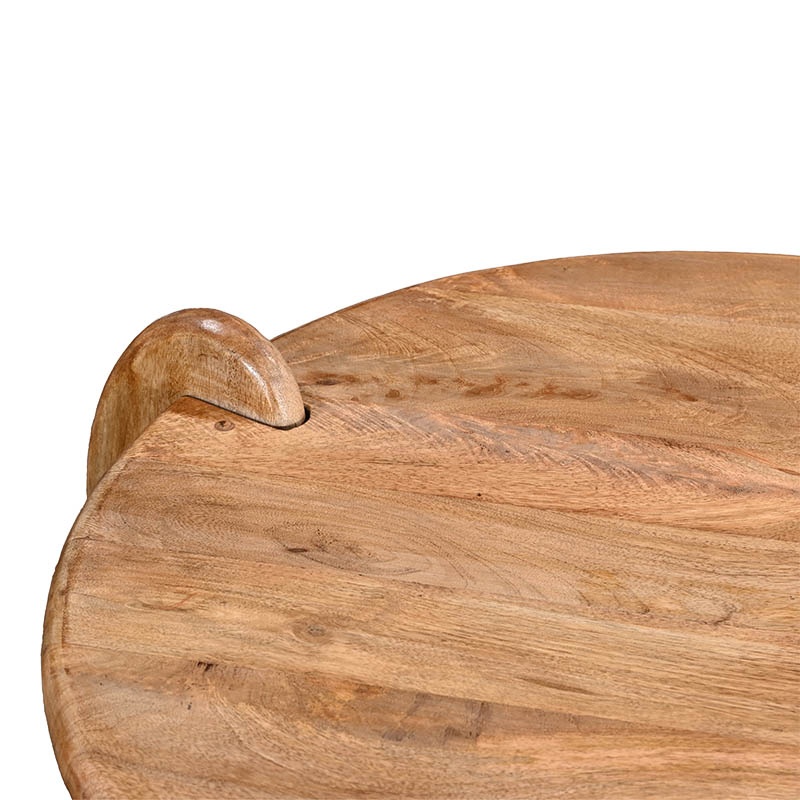 Masuta de cafea Earten boho Natural 80x80x40 cm - 4 | YEO