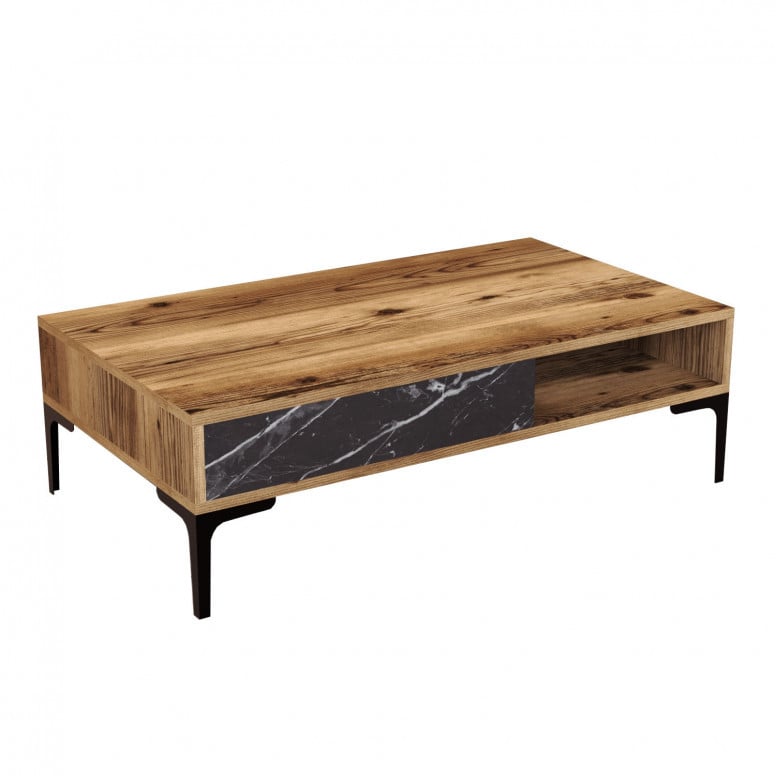 Masuta de Cafea Istanbul - Walnut, Negru Marble - 3 | YEO