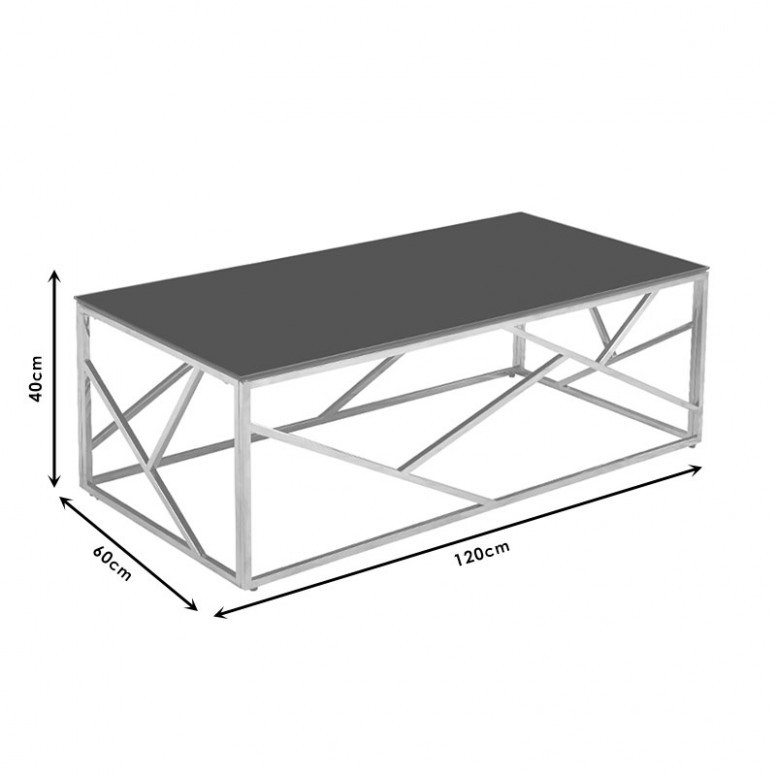 Masuta de Cafea Tabar Negru 120x60x40 cm