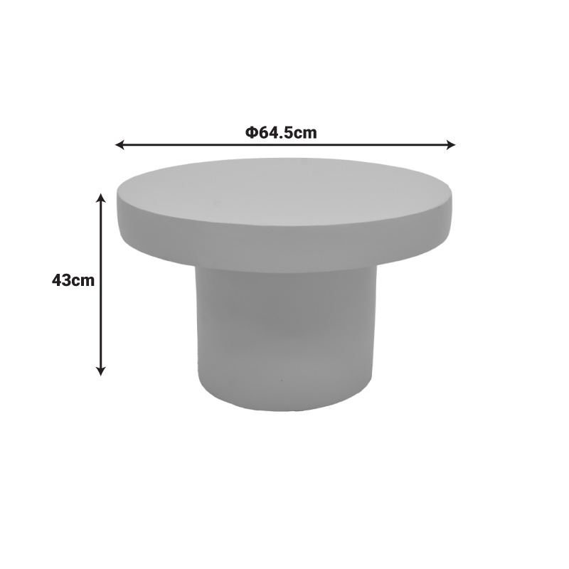 Masuta de cafea, Umbra, Pako, Gri deschis 64.5x64.5x43 cm - 4