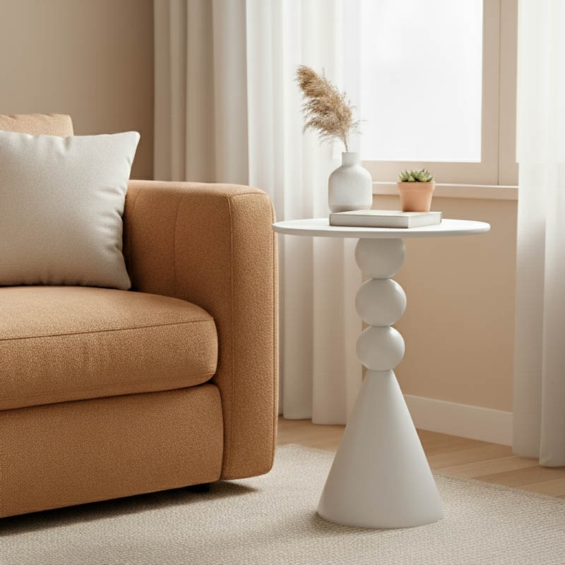 Masuta laterala Bilane Crem 39x39x55 cm