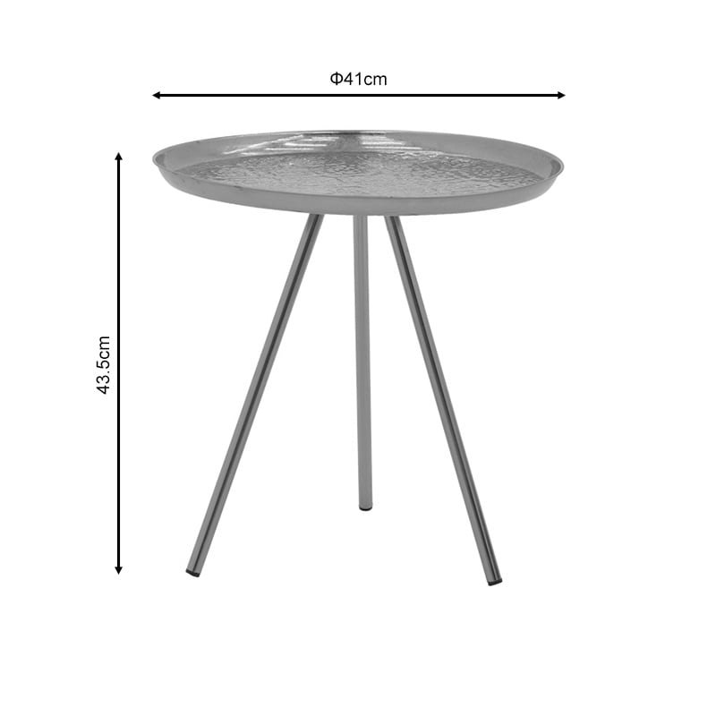 Masuta laterala Jacksie metal auriu 51x51x54 cm