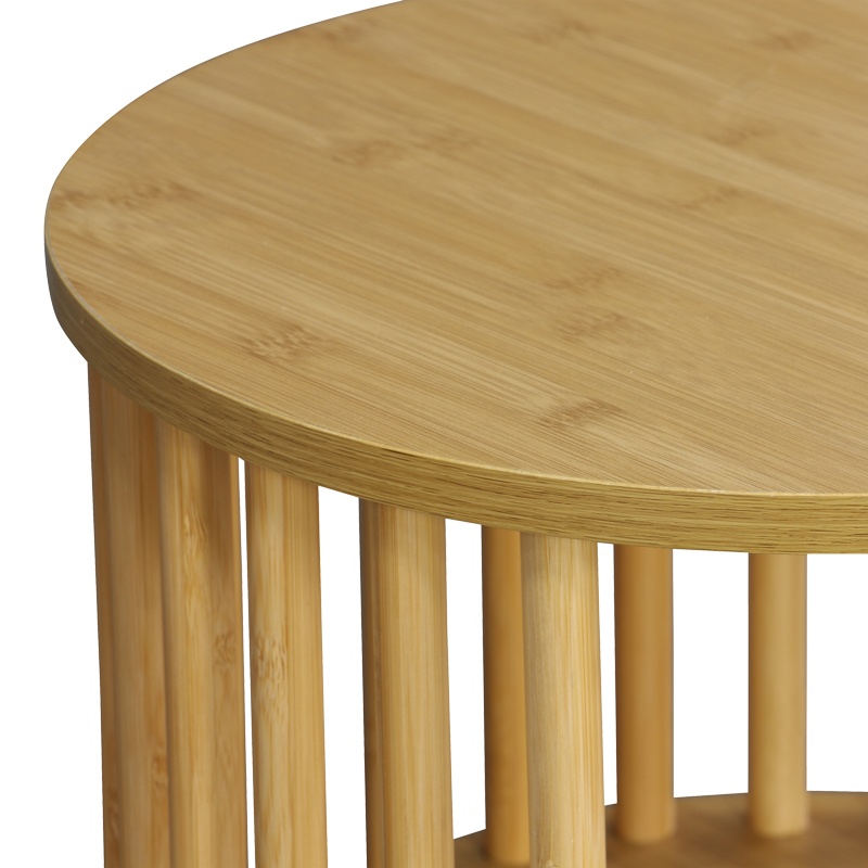 Noptiera Nodial, Pako World, MDF/Bambus, Natural, 40x40x40 cm