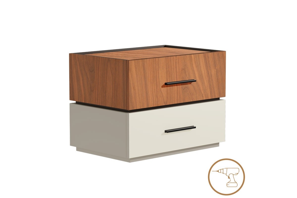 Noptiera Sonlen MDF nuanta nuc-bej 60x40x44.5 cm