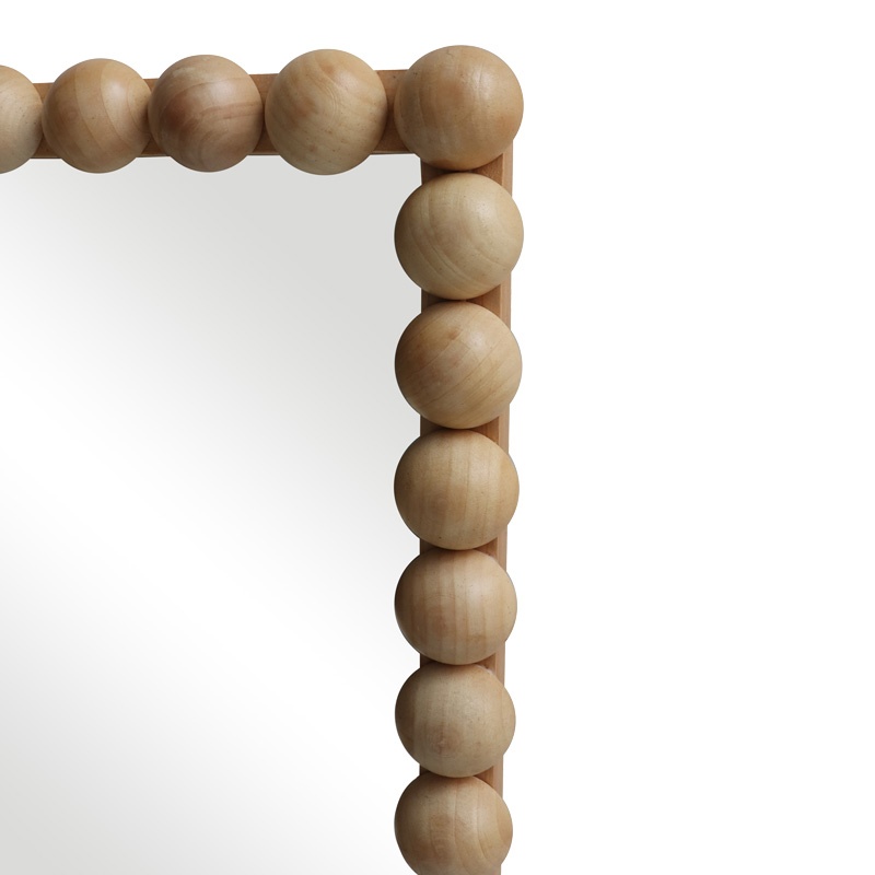 Oglinda cu lemn Ledalo, Pako World, Natural, 45x4.5x130 cm