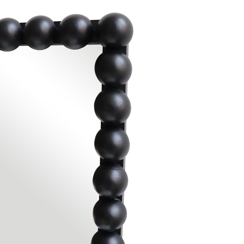 Oglinda cu lemn Ledalo, Pako World, Negru, 45x4.5x130 cm
