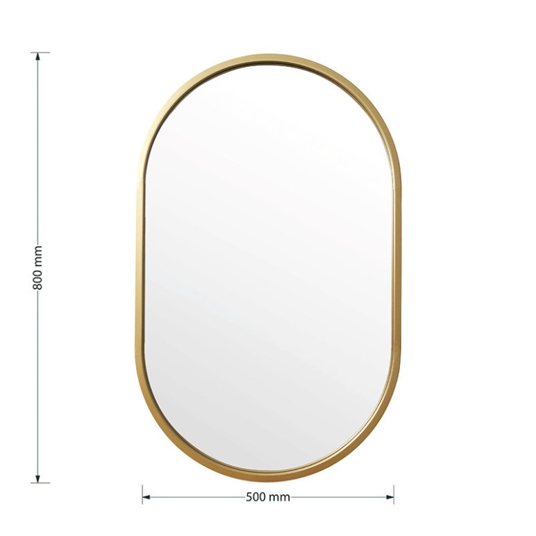 Oglinda de perete Ellipse 20769 Auriu 50x2x80cm - 3 | YEO