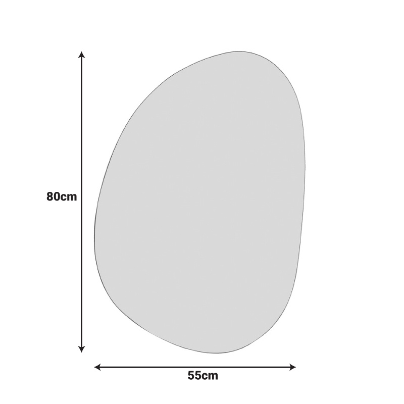 Oglinda Listro Transparent 55x1x80 cm