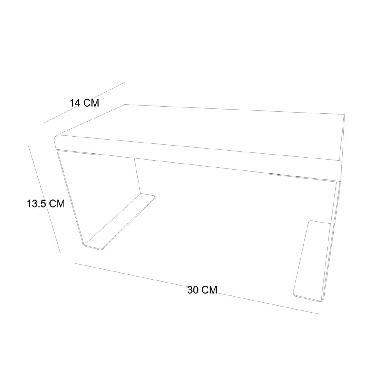 Organizator de bucatarie Shelves Negru 30x14x13.5 cm