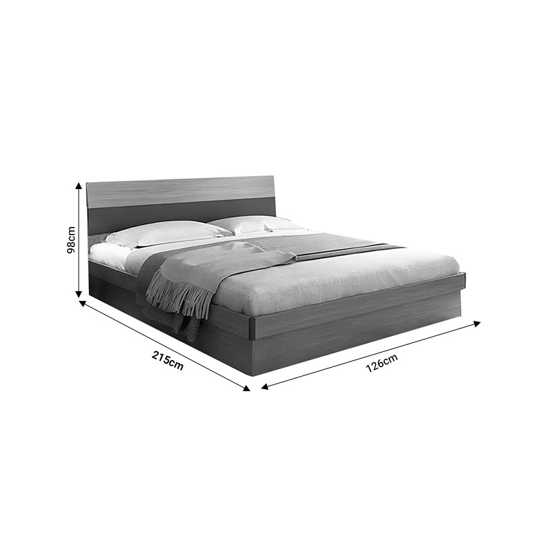 Pat dublu cu lada depozitare Daizy Pako World Nuc deschis 150x200x30 cm
