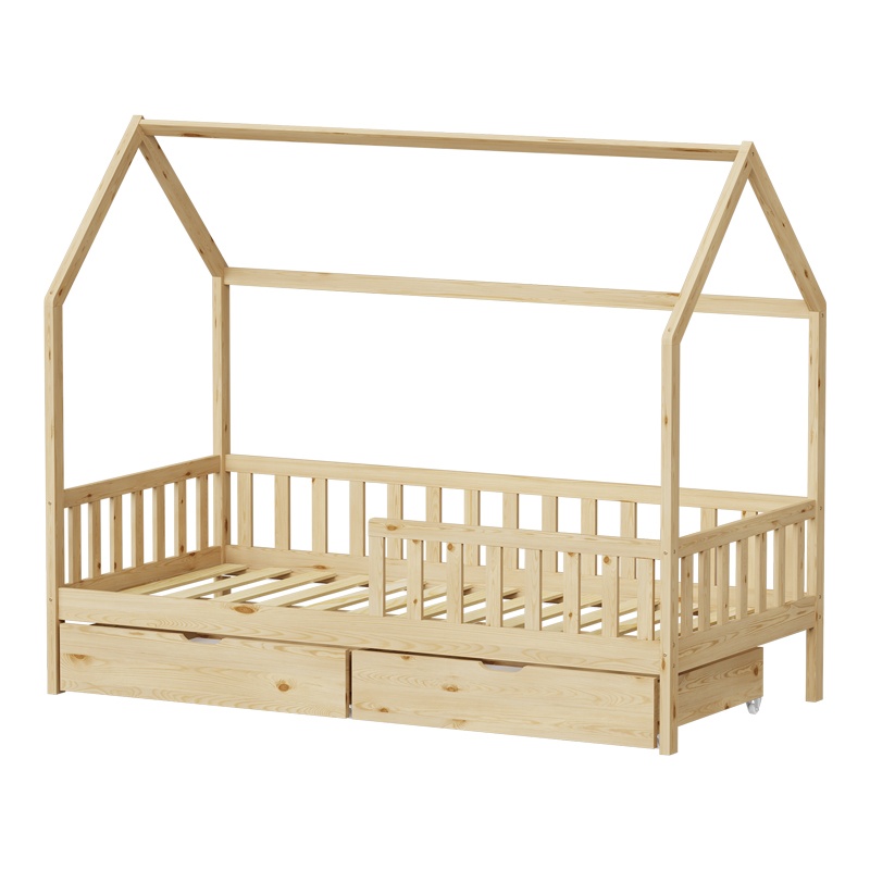 Pat pentru copii Piccolo, Pako World, Natural, 90x190 cm - 2 | YEO