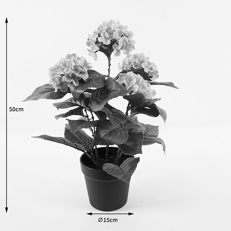 Planta decorativa cu ghiveci Hydrangea Galben pal 35x35x50 cm