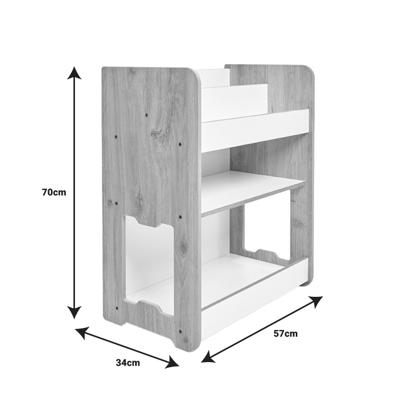 Raft Seagull alb natural MDF 57x34x70 cm