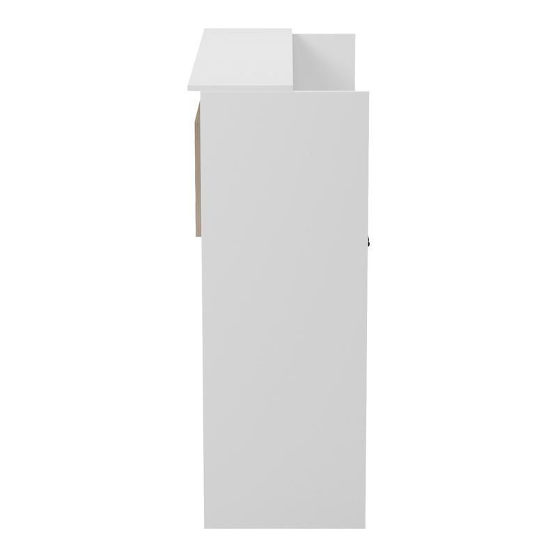 Receptie birou, Optima, Alb, 40x110x110 cm
