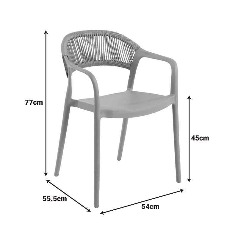 Scaun Ankara Alb 54x55.5x77 cm