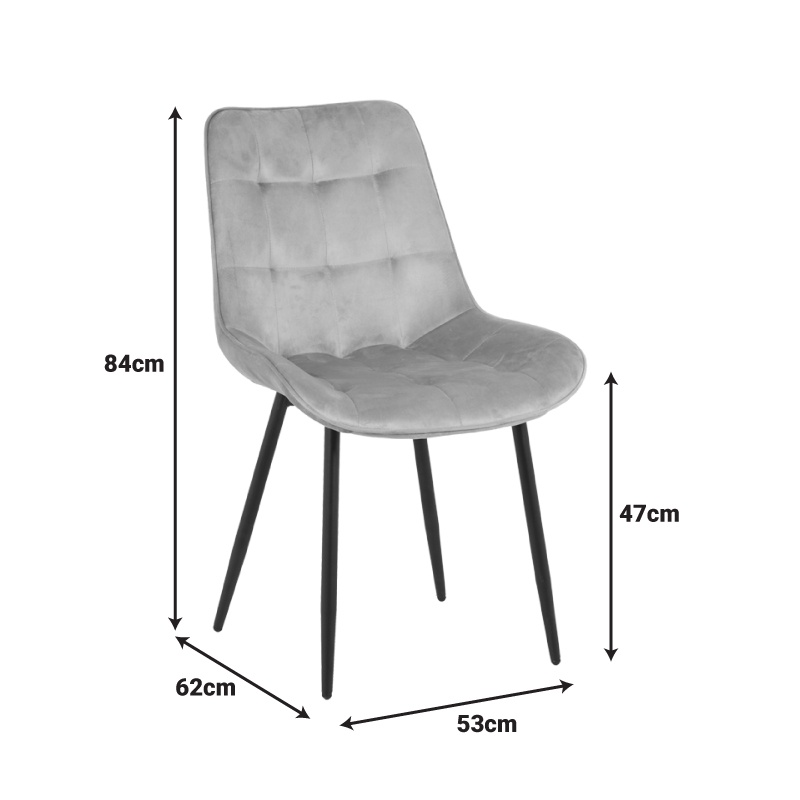 Scaun Berne Negru 53x62x84 cm