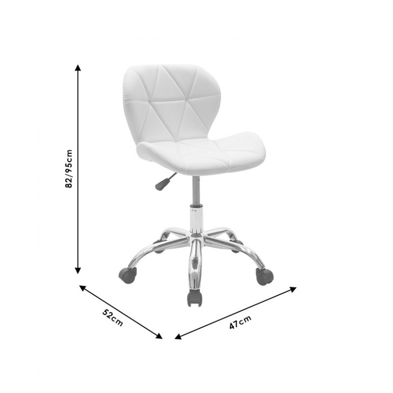 Scaun Birou Gaston II Alb - Gri