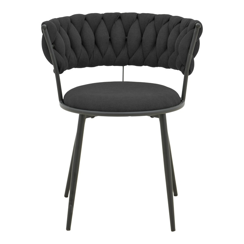 Scaun cu brate Alkia I Negru 57x58.5x72 cm - 3 | YEO