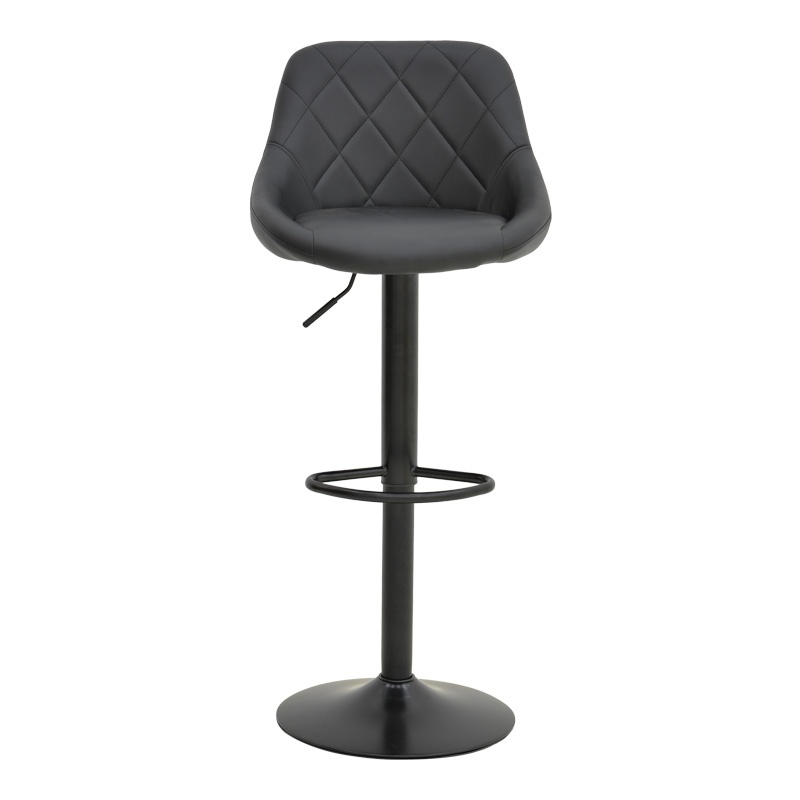 Scaun de bar ajustabil Boronez Negru 47x49x112 cm - 4 | YEO