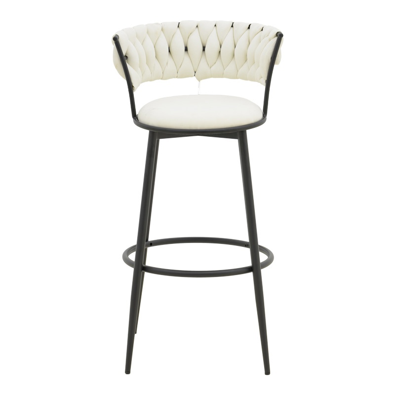 Scaun de bar Alkia I Ecru 50x56x95 cm - 3 | YEO