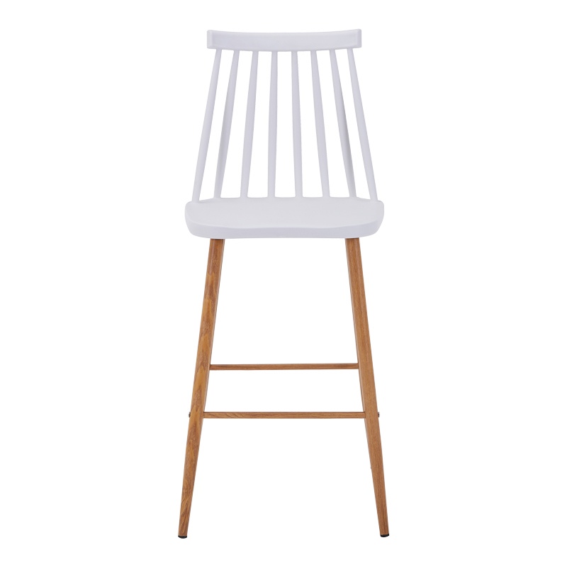 Scaun de bar Aurora I, Pako World, PP, Alb-Natural, 42x47x99 cm - 2 | YEO