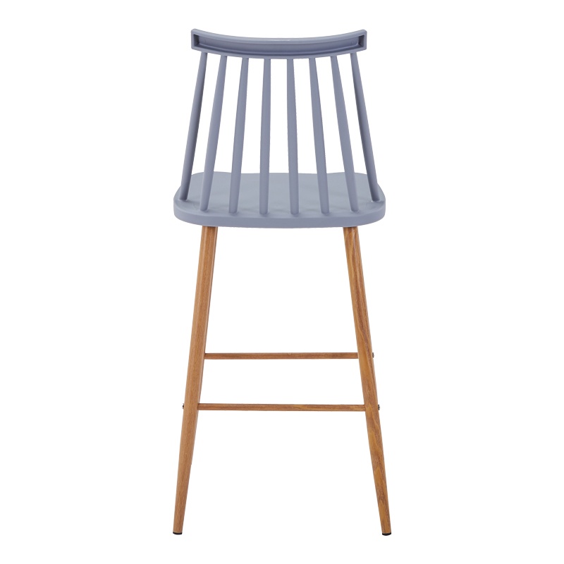 Scaun de bar Aurora I, Pako World, PP, Gri--Natural, 42x47x99 cm