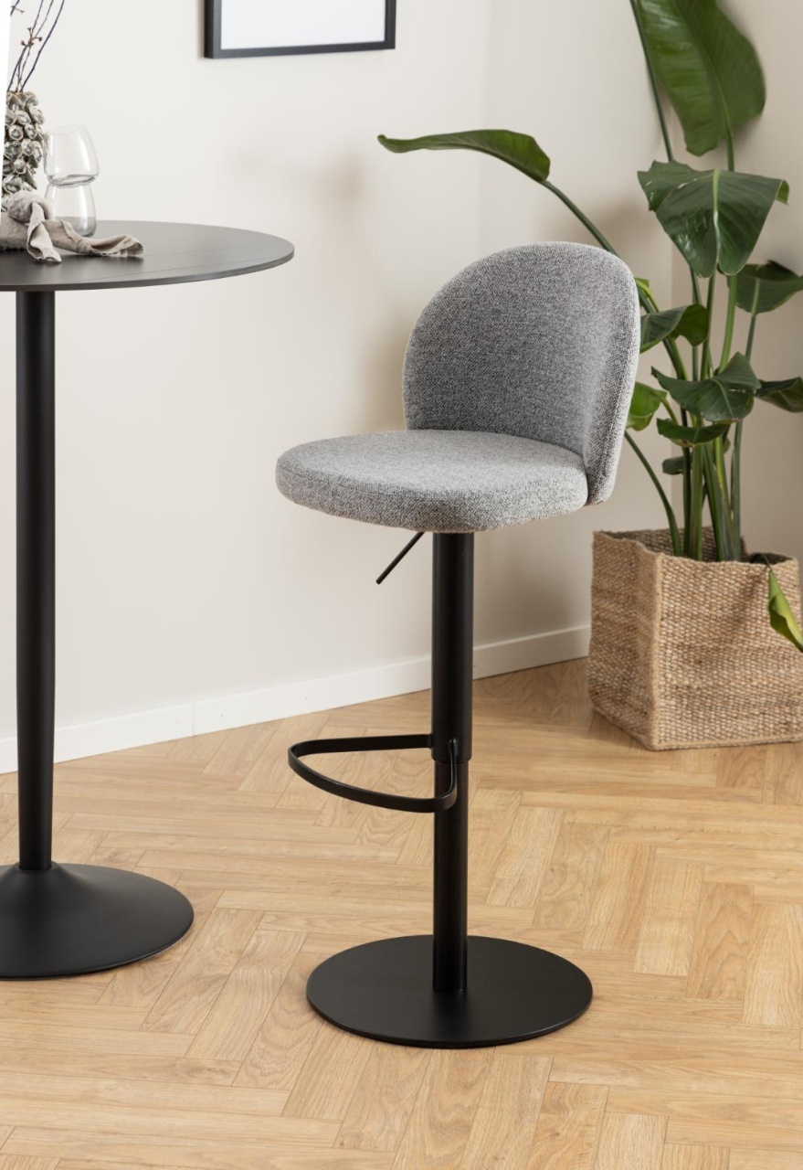 Scaun de bar Patricia, Gri, 109x44x50 cm