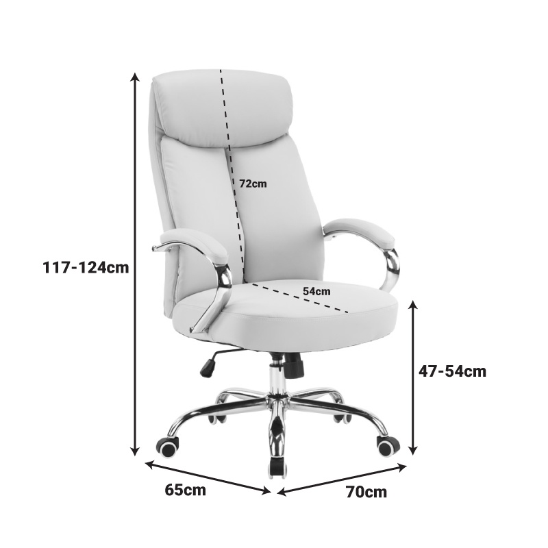 Scaun de birou directorial Venza Bej 70x65x117-124 cm