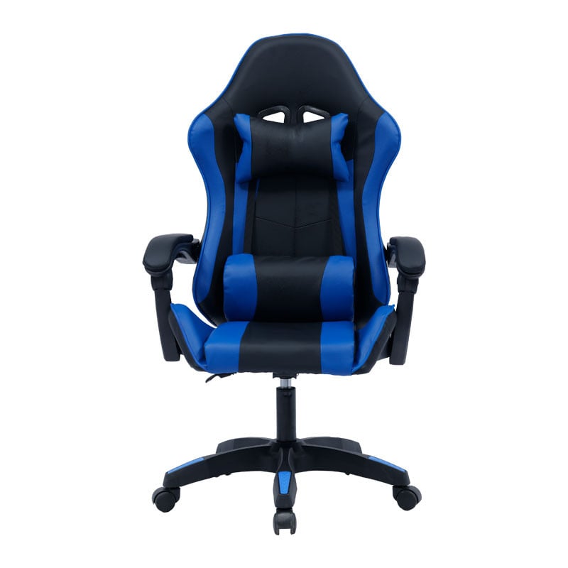 Scaun de gaming William piele ecologica negru - albastru - 3 | YEO