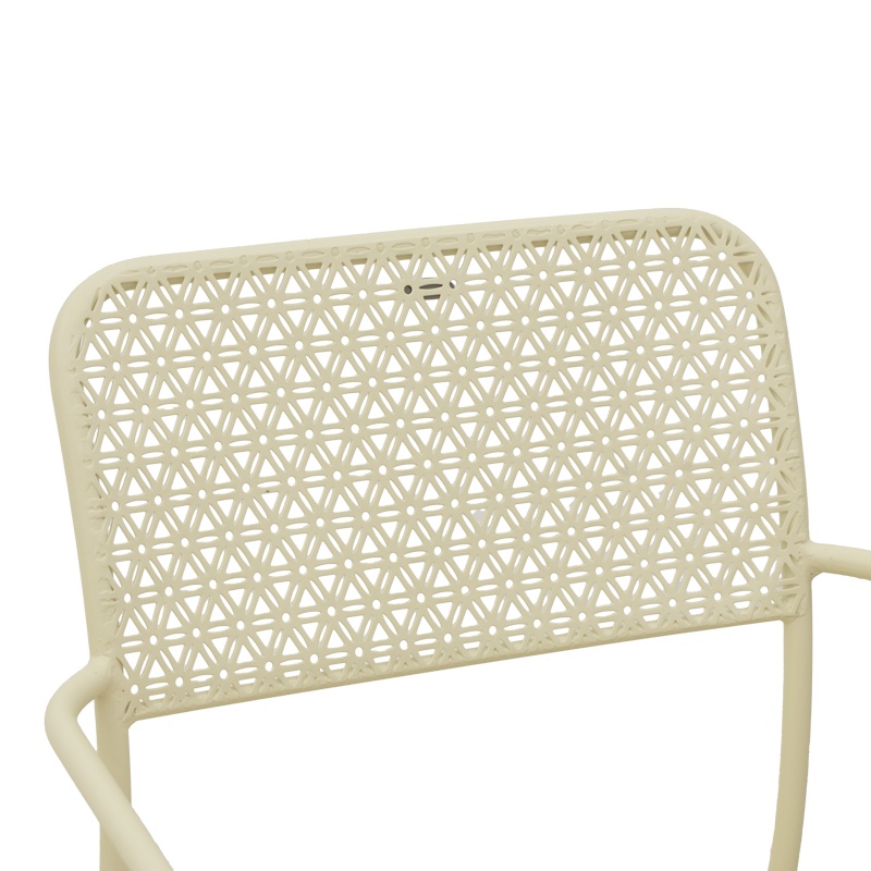 Scaun de gradina Stivuibil, Federal, Crem, 58x57x81.5 cm