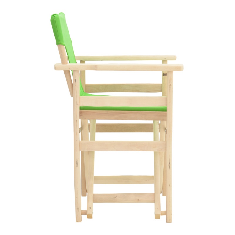 Scaun de regizor Kompa, Pako World, Lemn masiv vopsit, Textil, Verde - 2 | YEO