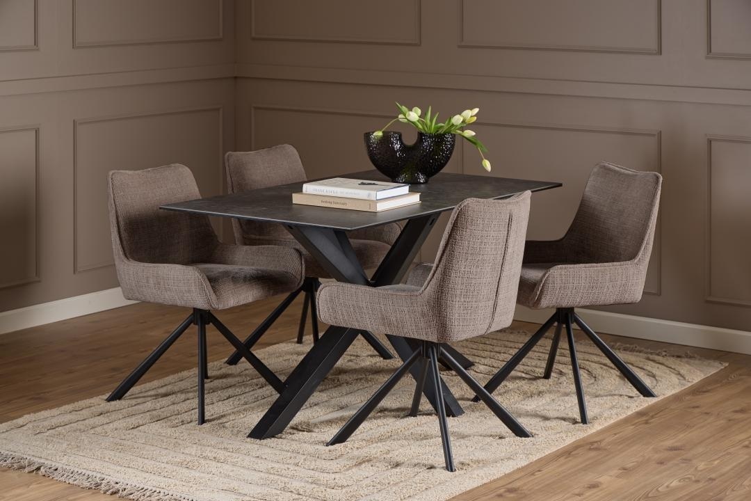 Scaun dining Eddie, Maro, 81x59x56 cm - Imagine 2