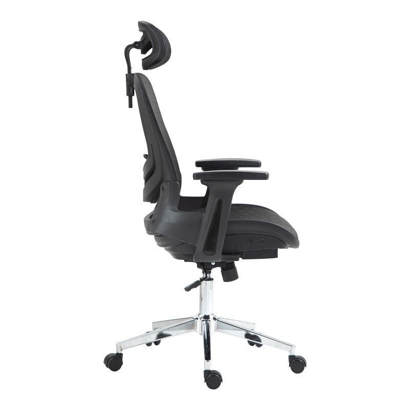 Scaun manager Mergi plasa neagra 62x63x120 cm - 3 | YEO