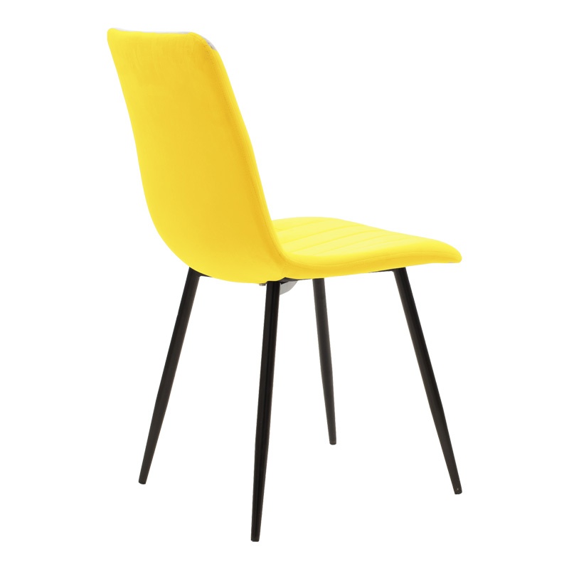 Scaun Noor, Pako World, Catifea, Galben-Negru, 44x53x86 cm - 1 | YEO
