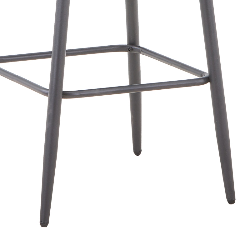 Scaun Vivian catifea negru picioare metal negru 61x55x80 cm