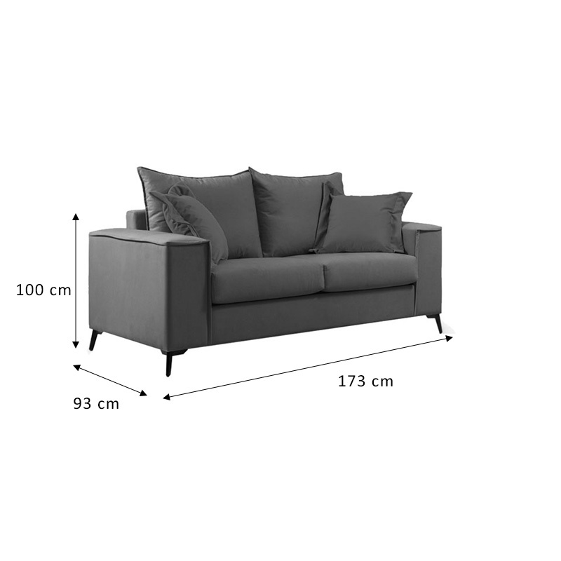 Set 2 canapele cu 2 locuri Verona x2 Pako World Verde deschis 225x93x100 cm
