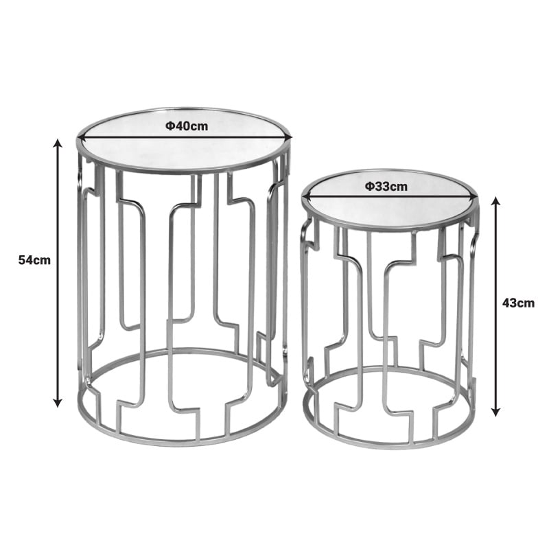 Set 2 masute laterale Sieni Pako World Auriu 40x40x53.3 cm