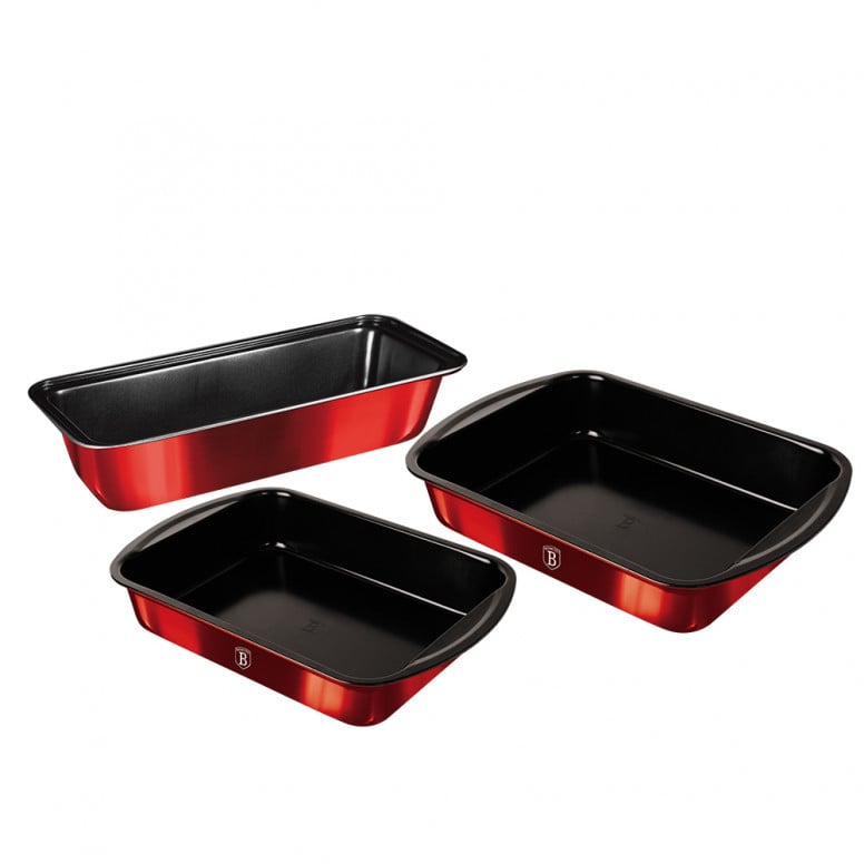 Set 3 Forme pentru Copt, Burgundy BH/7629