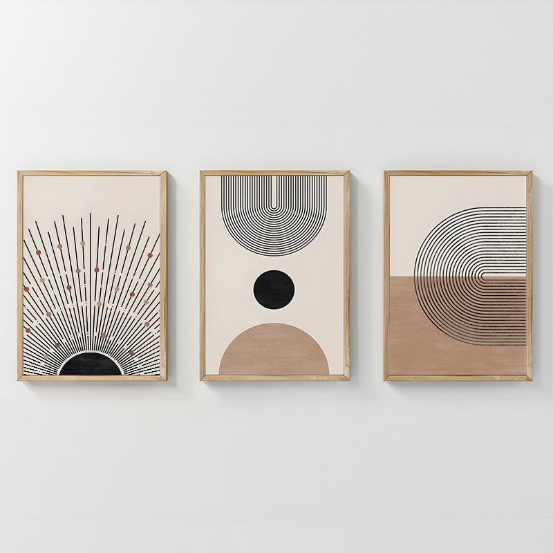 Set 3 tablouri Lagon Multicolor 33x1.5x48 cm