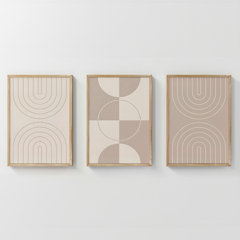 Set 3 tablouri Zenzia Multicolor 33x1.5x48 cm