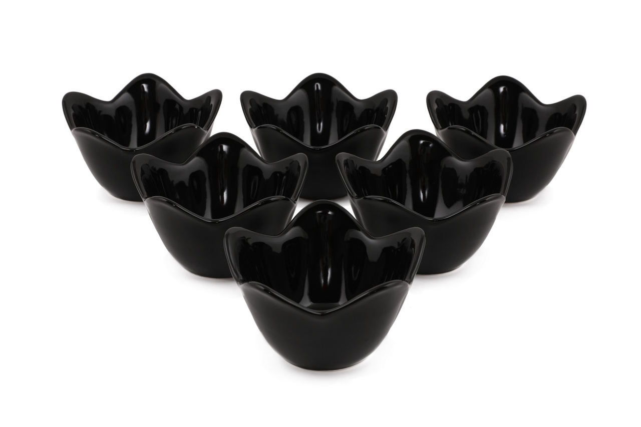 Set boluri pentru aperitive (6 bucati) Acd700 Negru 12x12x12 cm - 3 | YEO