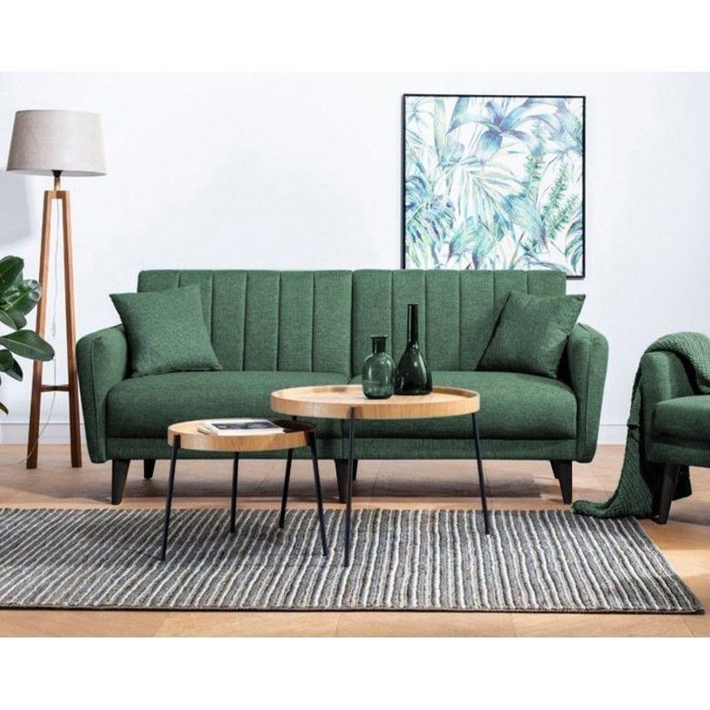 Set canapea 3 locuri extensibila si fotoliu Aqua Verde - 2 | YEO