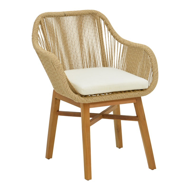 Set dining Kalie-Zibra, Pako World, 7 piese, Bej-Natural, 220x100x75 cm - 1 | YEO